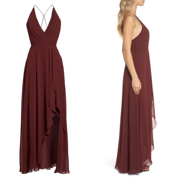 Jenny Yoo Farrah Ruffle Chiffon Gown - Picture 3 of 4